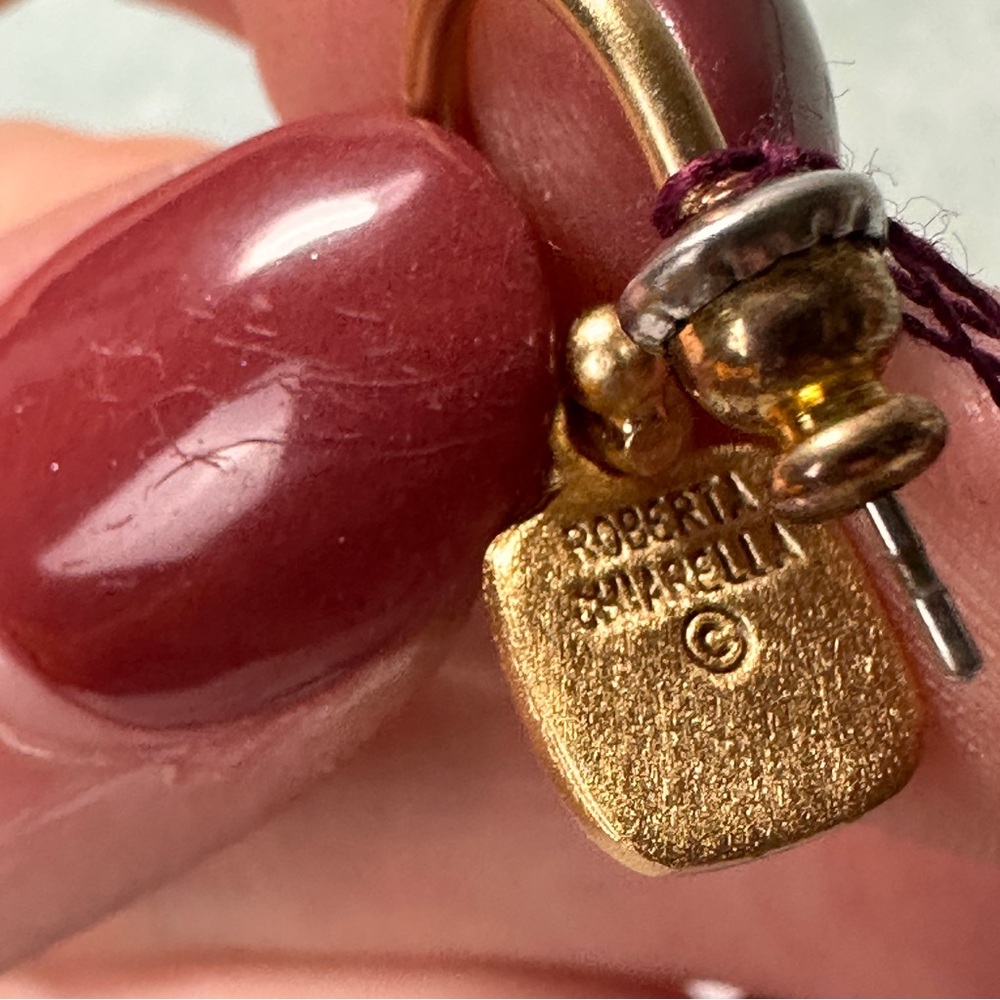 Roberta Chiarella Elegant Gold Dangle Earrings Pi… - image 3